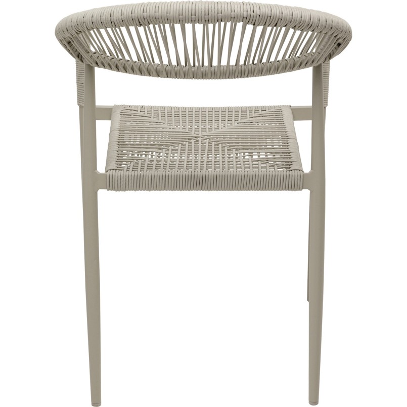 Chaise de jardin avec accoudoirs beige - Palma - Kare Design