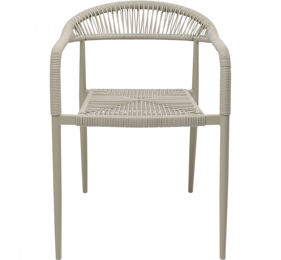 Chaise de jardin avec accoudoirs Palma beige Kare Design Chaise de jardin avec accoudoirs Palma beige Kare Design