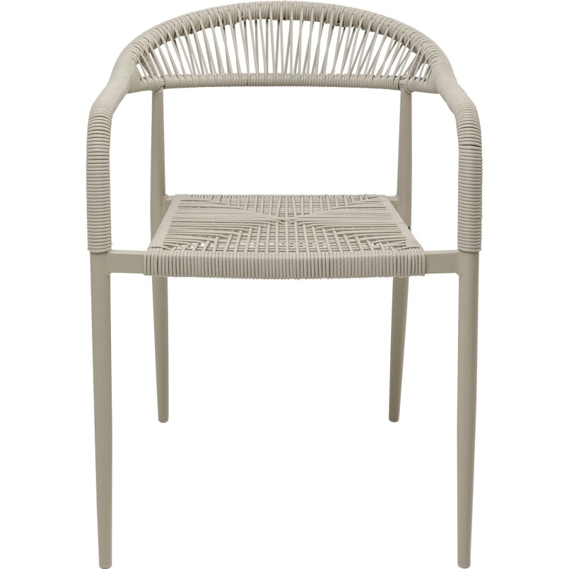 Beige Garden Chair with Armrests - Palma - Kare Design