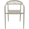 Chaise de jardin avec accoudoirs beige - Palma - Kare Design