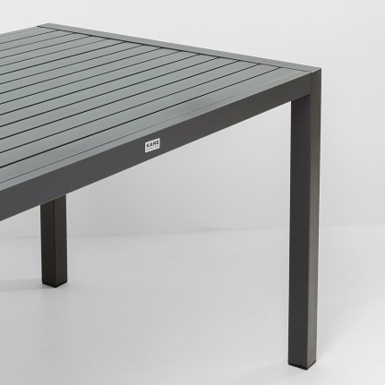 Table de jardin Madagascar 140x80cm noire Kare Design