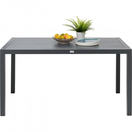 Table de jardin Madagascar 140x80cm noire Kare Design