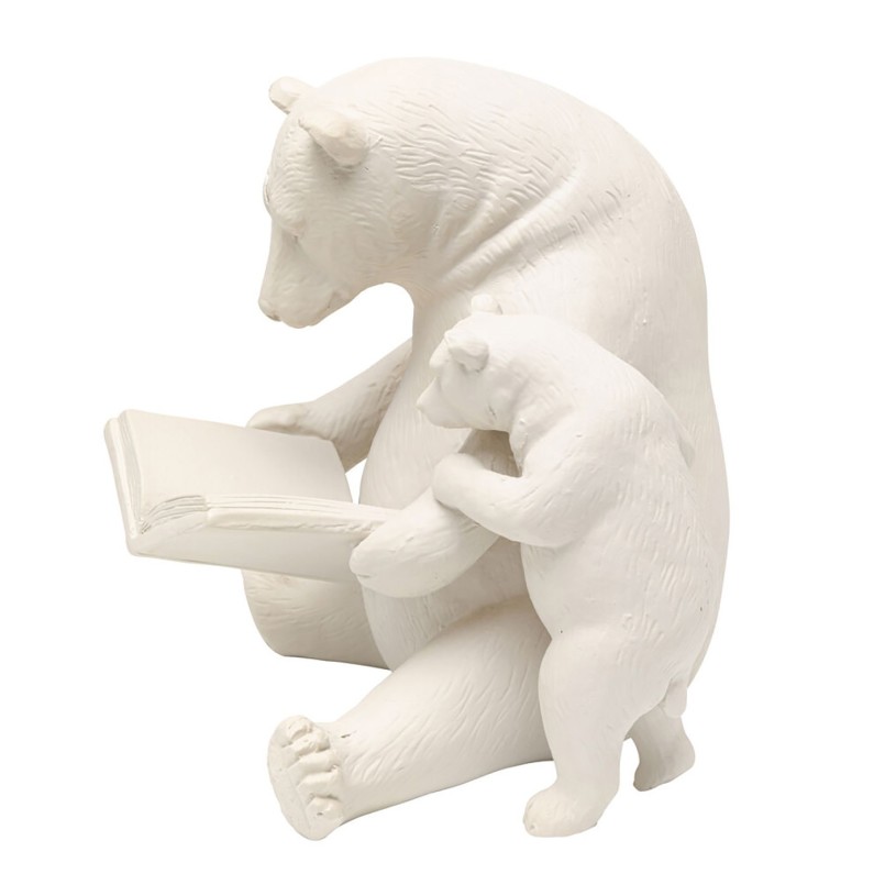 Déco ours lecture beige - Kare Design