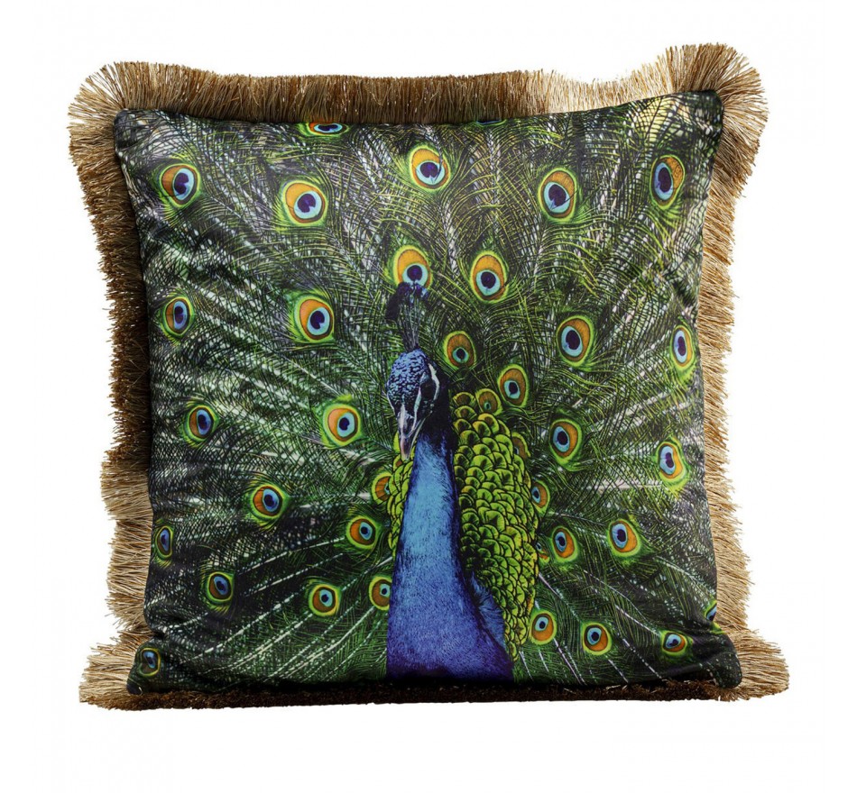 Coussin à franges paon Kare Design Coussin à franges paon Kare Design