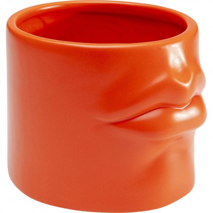 Vase lèvres 12cm orange Kare Design