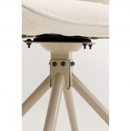 Chaise avec accoudoirs pivotante Gina beige Kare Design