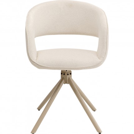 Chaise avec accoudoirs pivotante Gina beige Kare Design