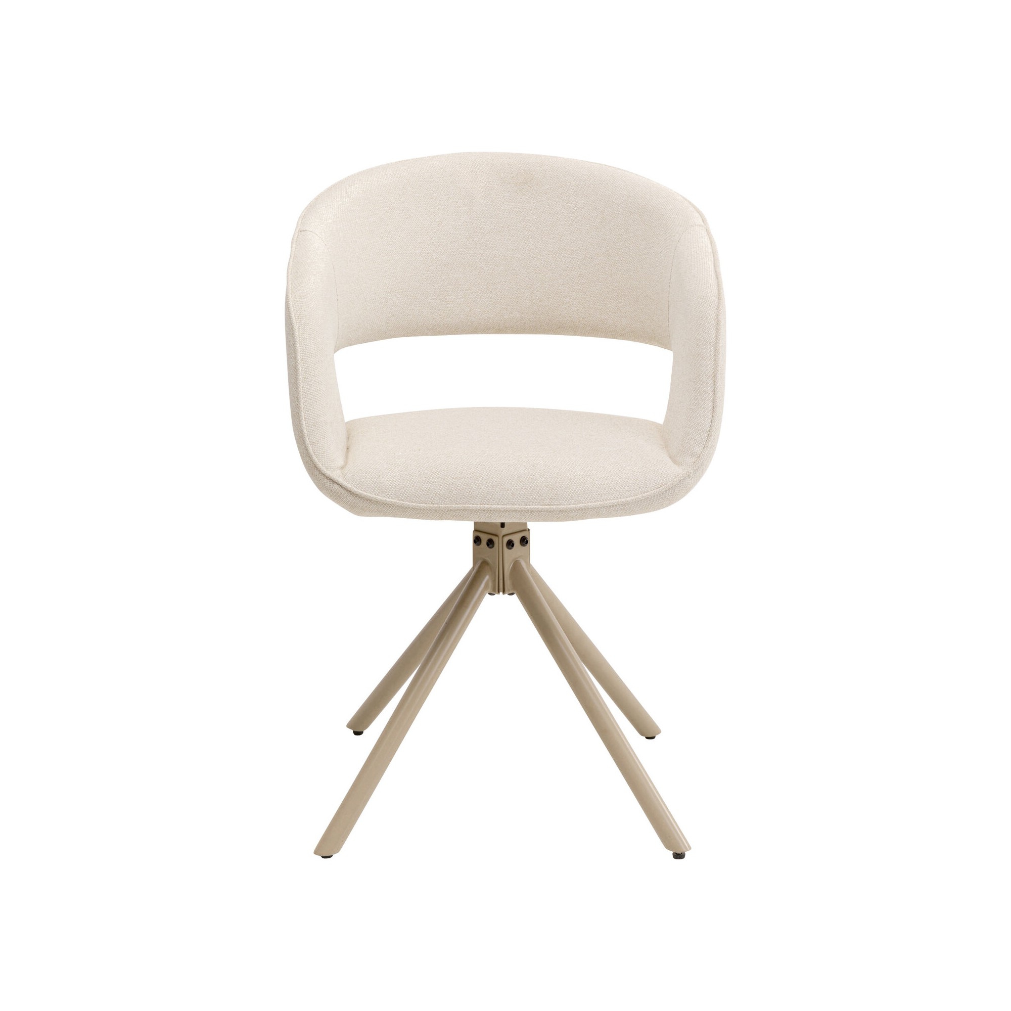 Chaise avec accoudoirs pivotante Gina beige Kare Design