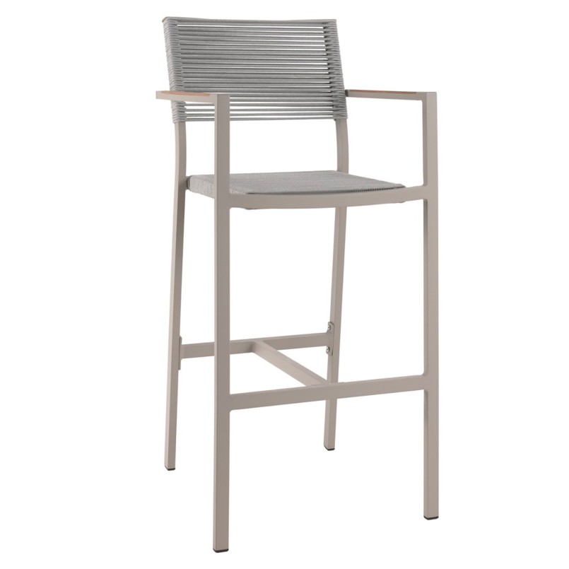 Tabouret de bar de jardin gris - Aruba - Gescova