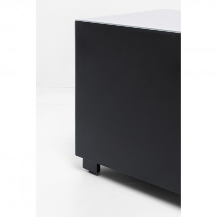 Table d'appoint Luxury 45x45cm argent 1 tiroirs Kare Design