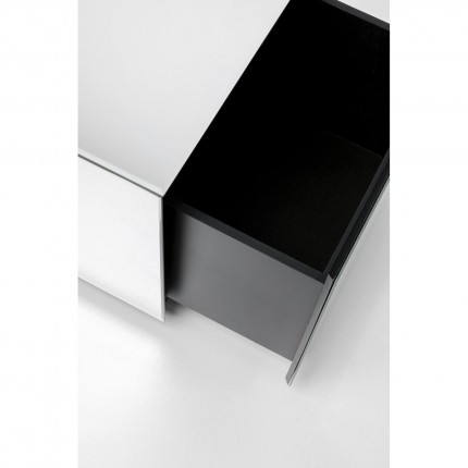 Table d'appoint Luxury 45x45cm argent 1 tiroirs Kare Design