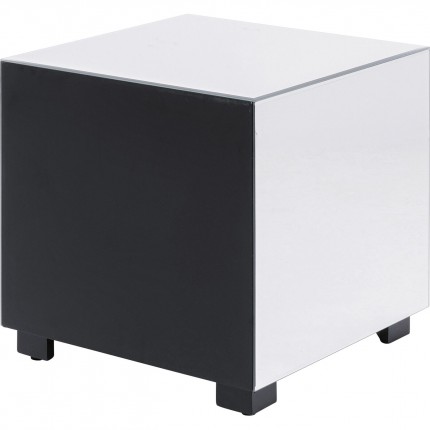 Table d'appoint Luxury 45x45cm argent 1 tiroirs Kare Design