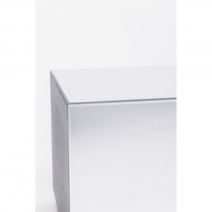 Table d'appoint Luxury 45x45cm argent 1 tiroirs Kare Design