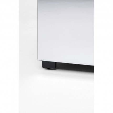 Table d'appoint Luxury 45x45cm argent 1 tiroirs Kare Design