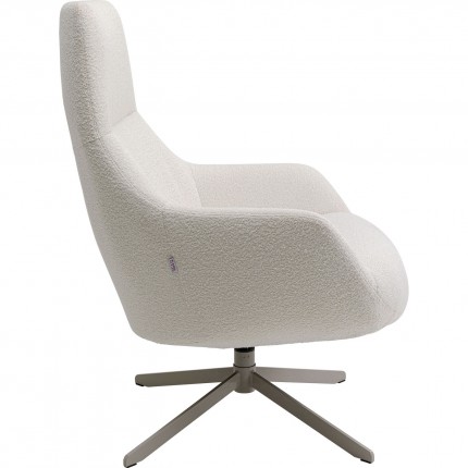 Fauteuil pivotant Mimi crème Kare Design