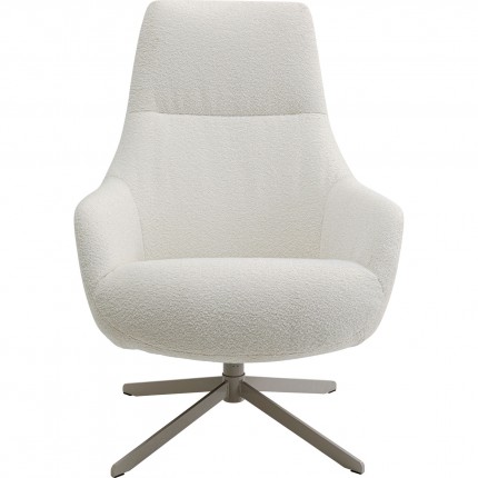 Fauteuil pivotant Mimi crème Kare Design