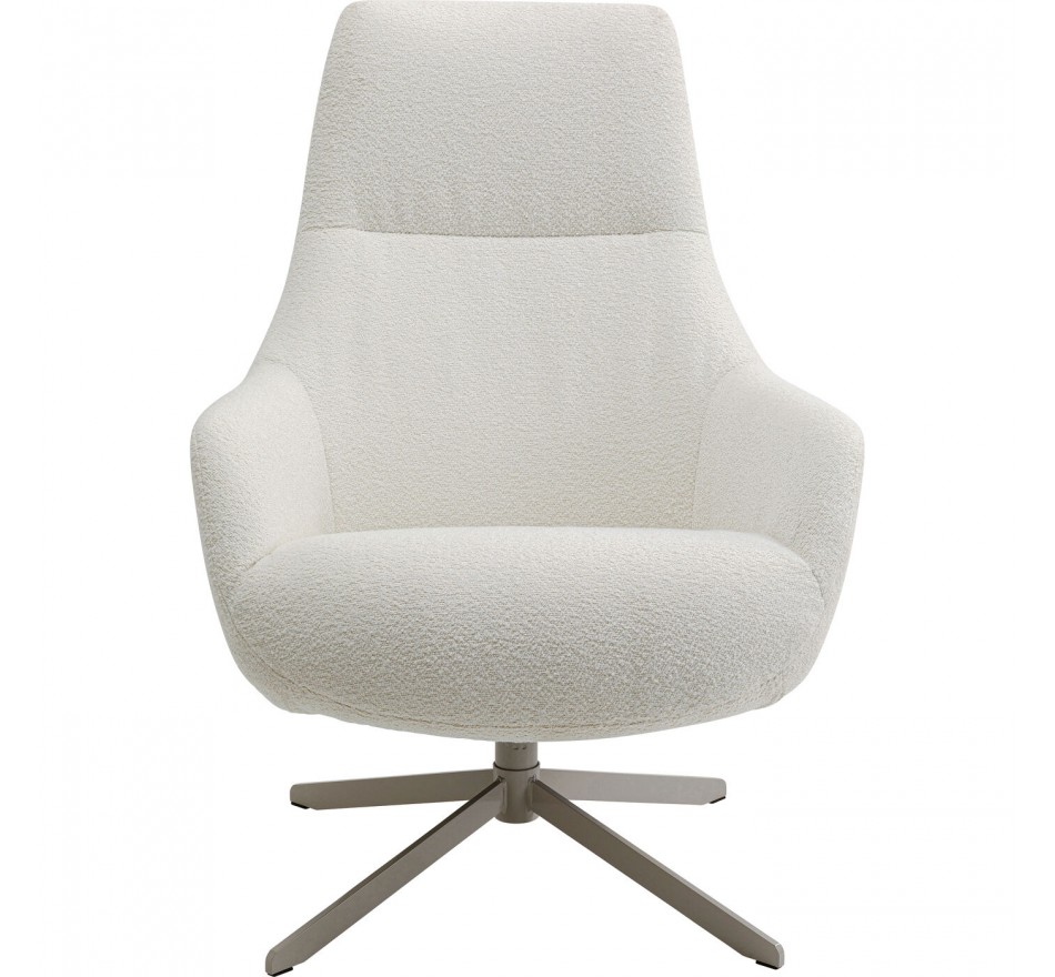 Fauteuil pivotant Mimi crème Kare Design Fauteuil pivotant Mimi crème Kare Design