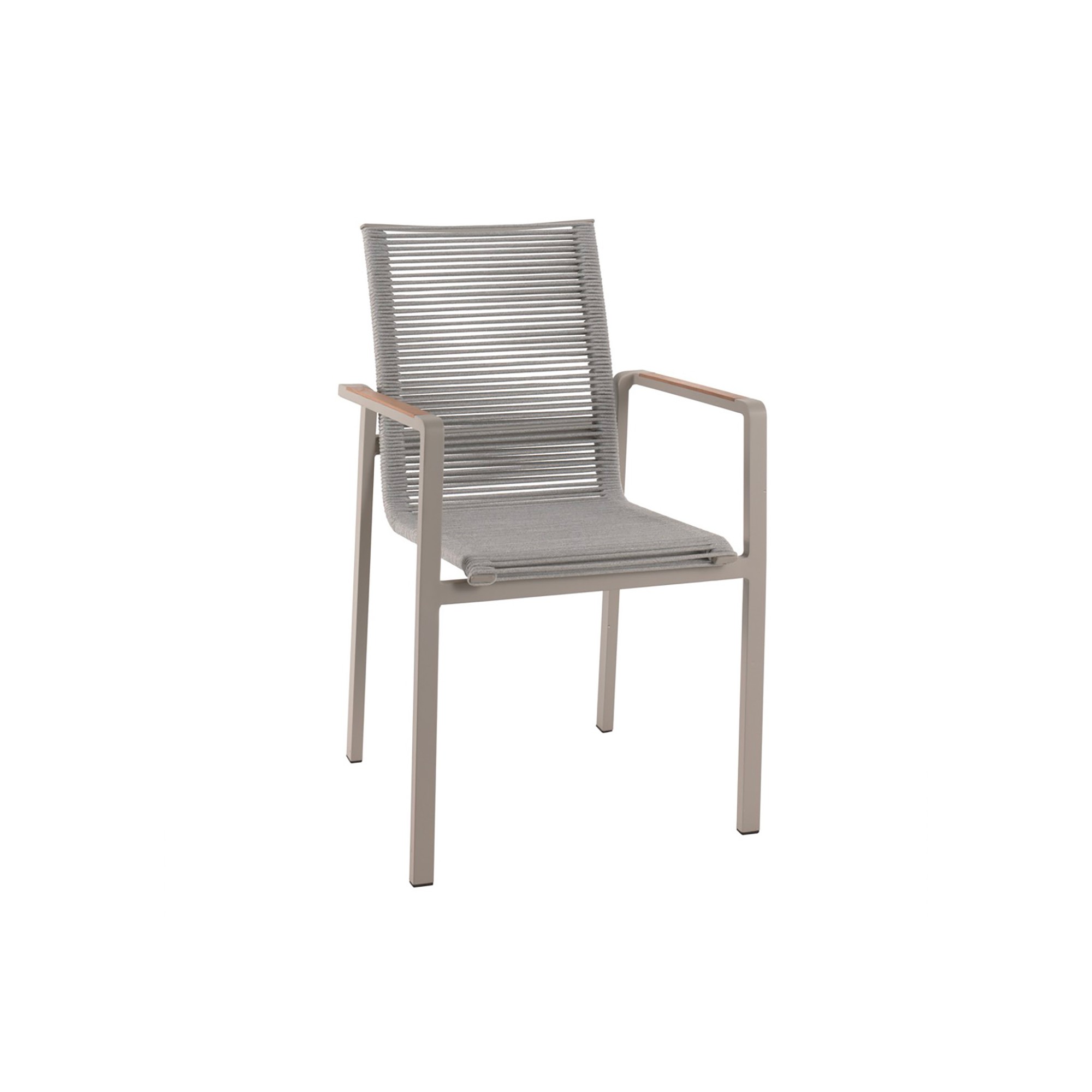 Outdoor chair with armrests Aruba grey teak Gescova