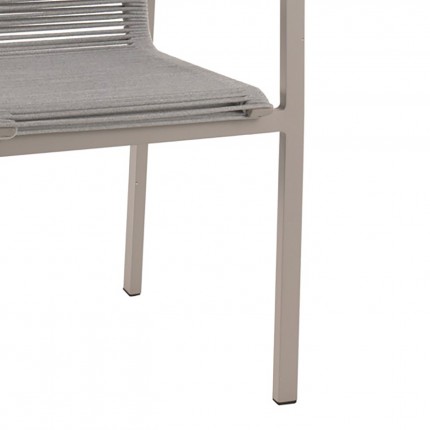 Outdoor chair with armrests Aruba grey teak Gescova