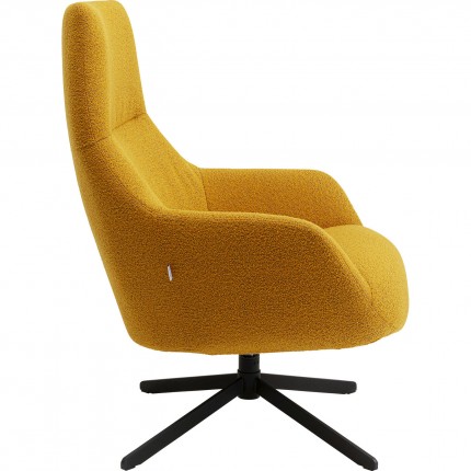Fauteuil pivotant Mimi jaune Kare Design