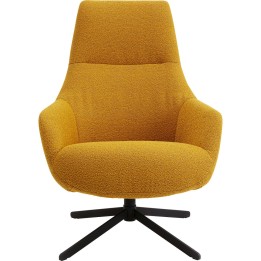 Fauteuil pivotant Mimi jaune