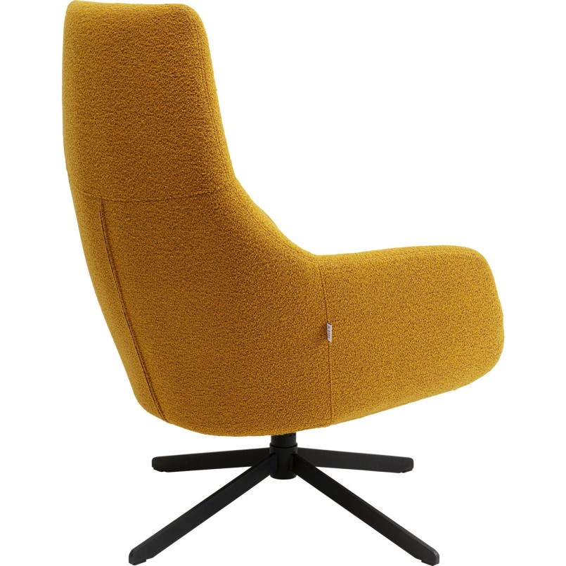 Fauteuil pivotant Mimi jaune
