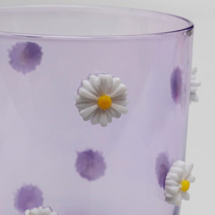 Verres à eau Party violets fleurs set de 4 Kare Design
