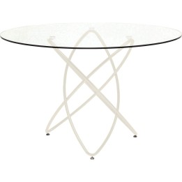 Table en verre et acier beige - Molekular - Kare Design