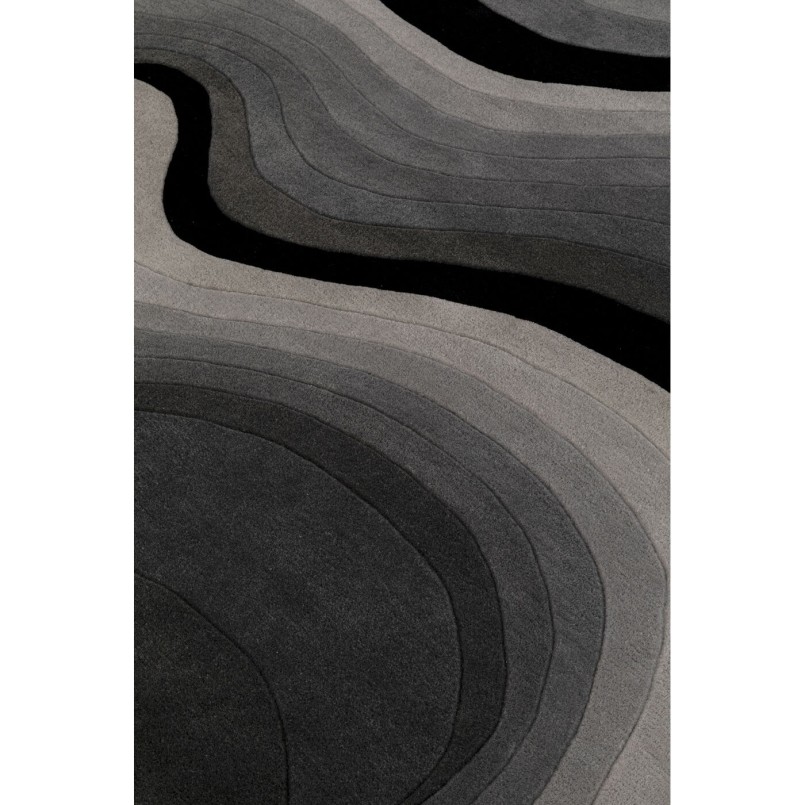 Tapis dégradé gris en vagues - Aura - Kare Design