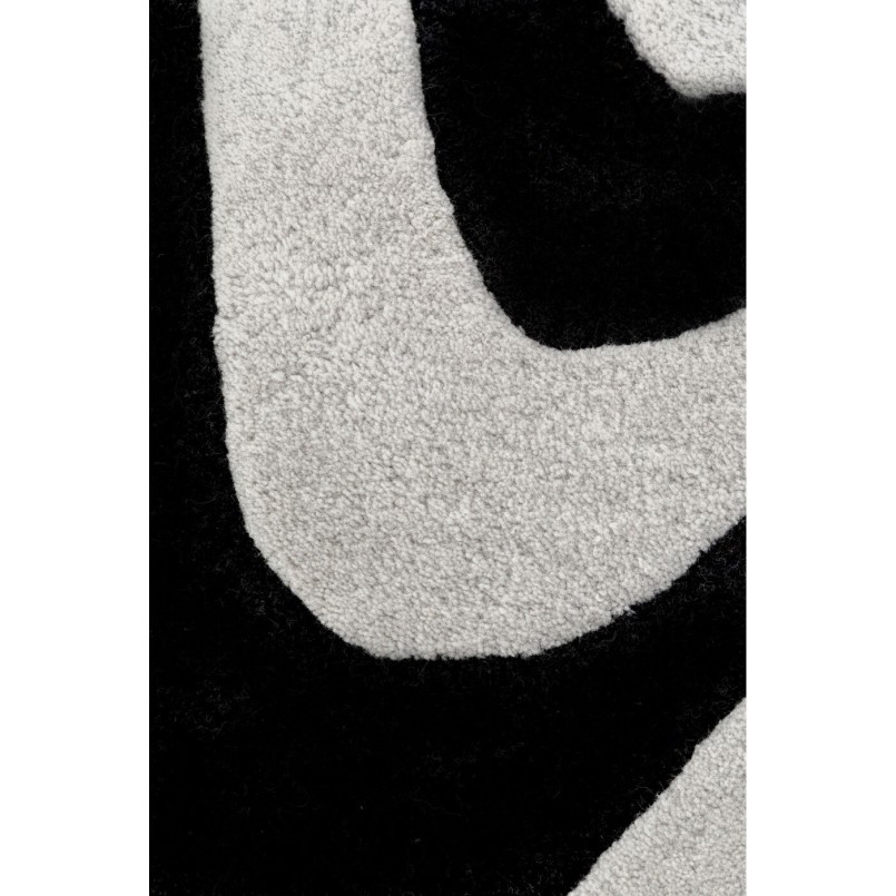 Tapis géométrique noir et blanc -  Electric Diamond - Kare Design