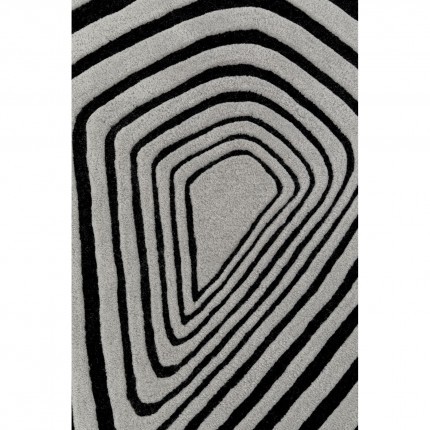 Tapis Electric Diamond 240x170cm noir et blanc Kare Design