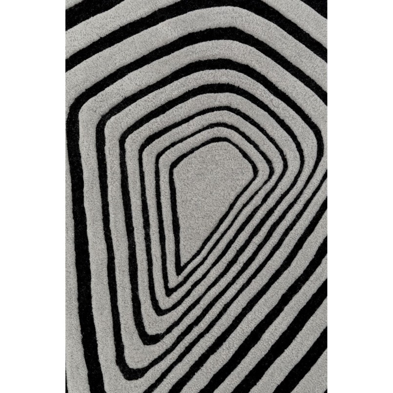 Tapis géométrique noir et blanc -  Electric Diamond - Kare Design