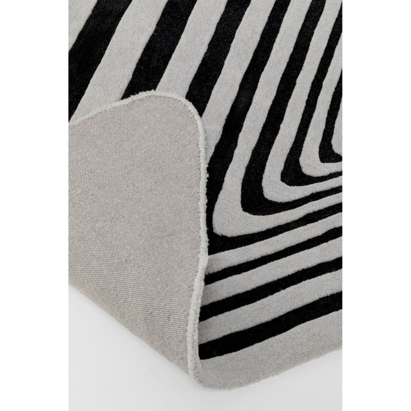 Tapis géométrique noir et blanc -  Electric Diamond - Kare Design