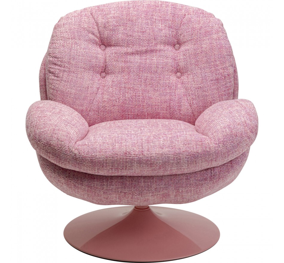 Fauteuil pivotant Cosy rose Kare Design Fauteuil pivotant Cosy rose Kare Design