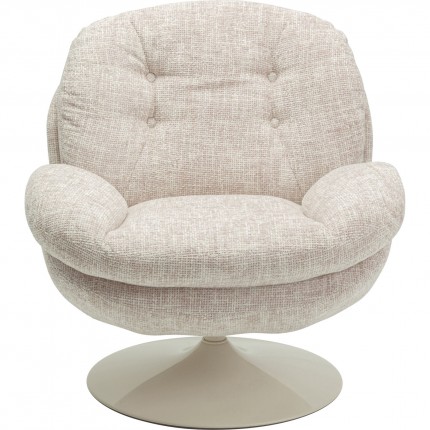 Fauteuil pivotant Cosy beige Kare Design