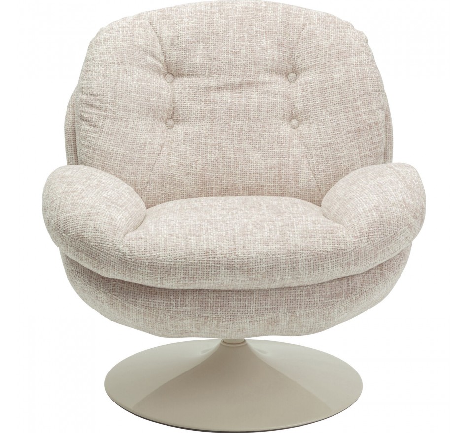 Fauteuil pivotant Cosy beige Kare Design Fauteuil pivotant Cosy beige Kare Design