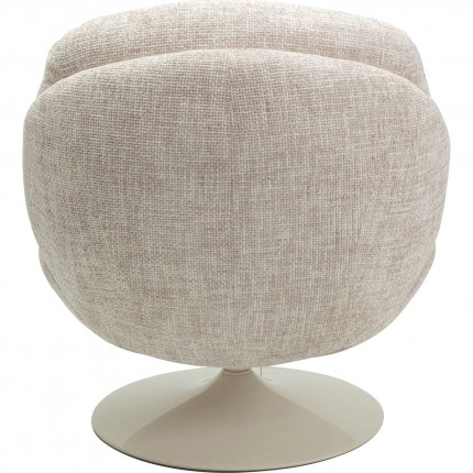 Fauteuil pivotant Cosy beige Kare Design