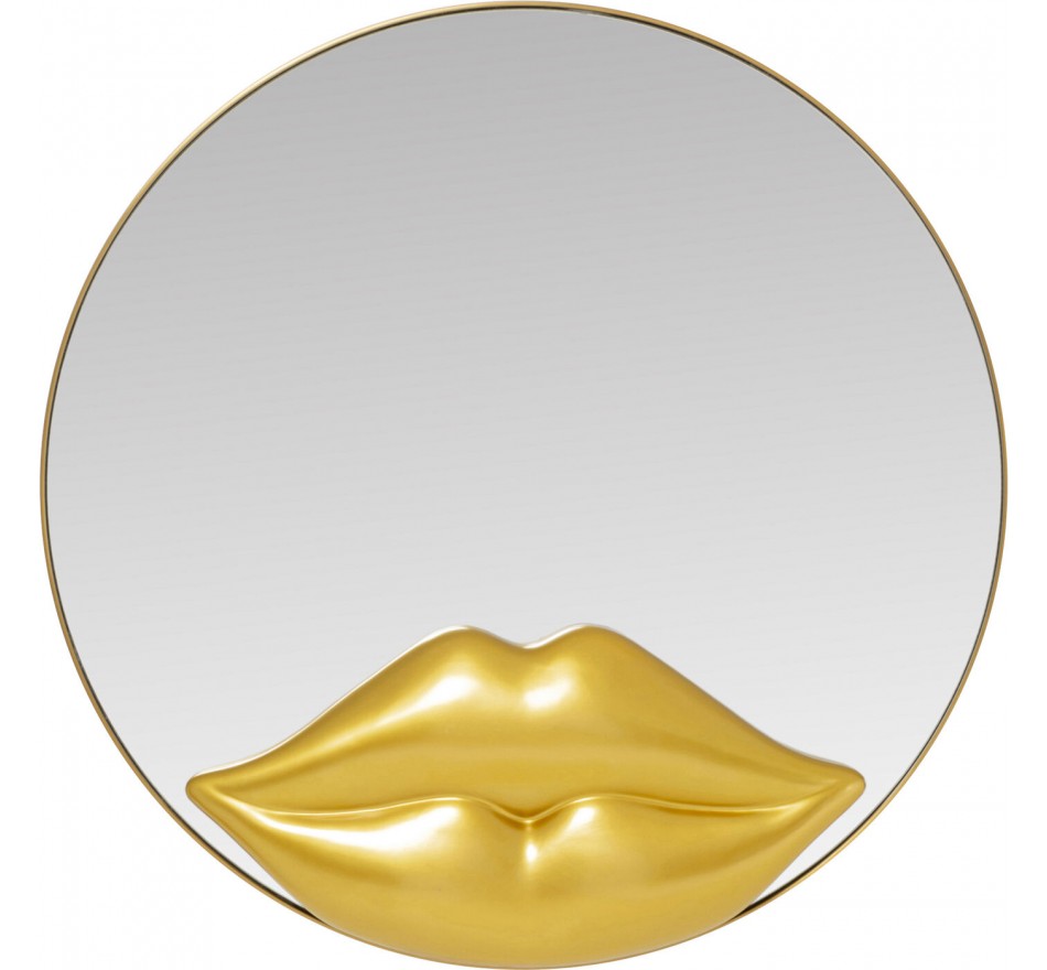 Mirror gold lips Ø100cm Kare Design Mirror gold lips Ø100cm Kare Design