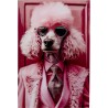 Tableau en verre caniche rose - Kare Design