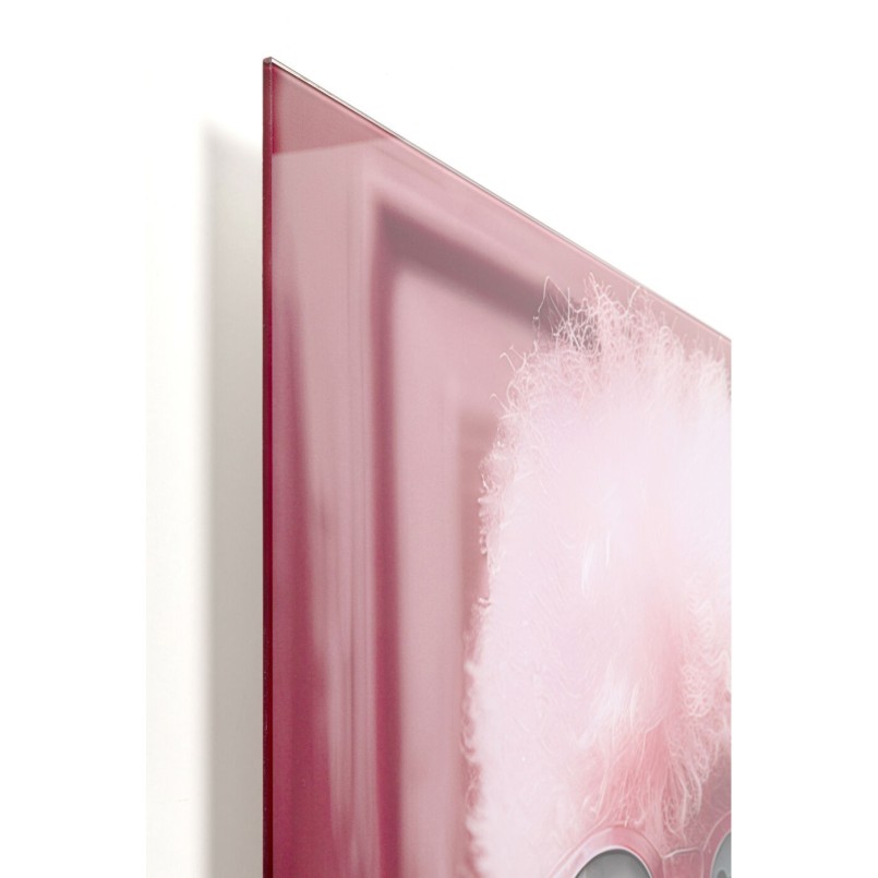 Tableau en verre caniche rose - Kare Design