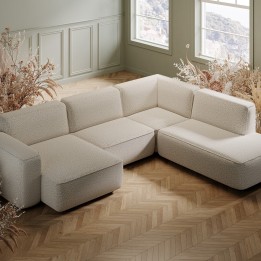 Corner Sofa Casanova left grey Kare Design