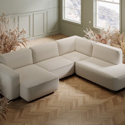 Corner Sofa Casanova left grey Kare Design