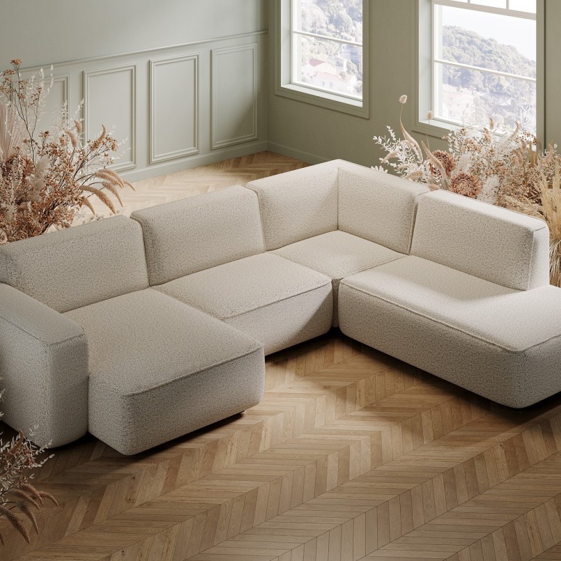 Corner Sofa Casanova left grey Kare Design