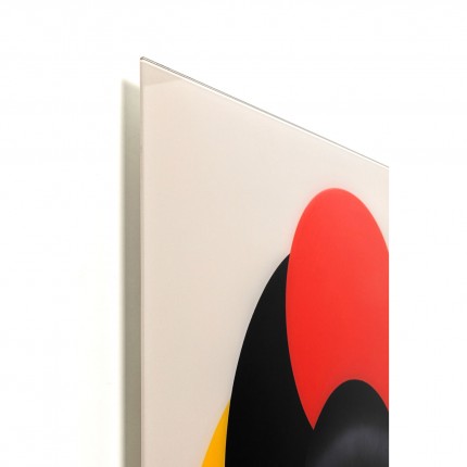 Glass Picture retro red woman 80x120cm Kare Design