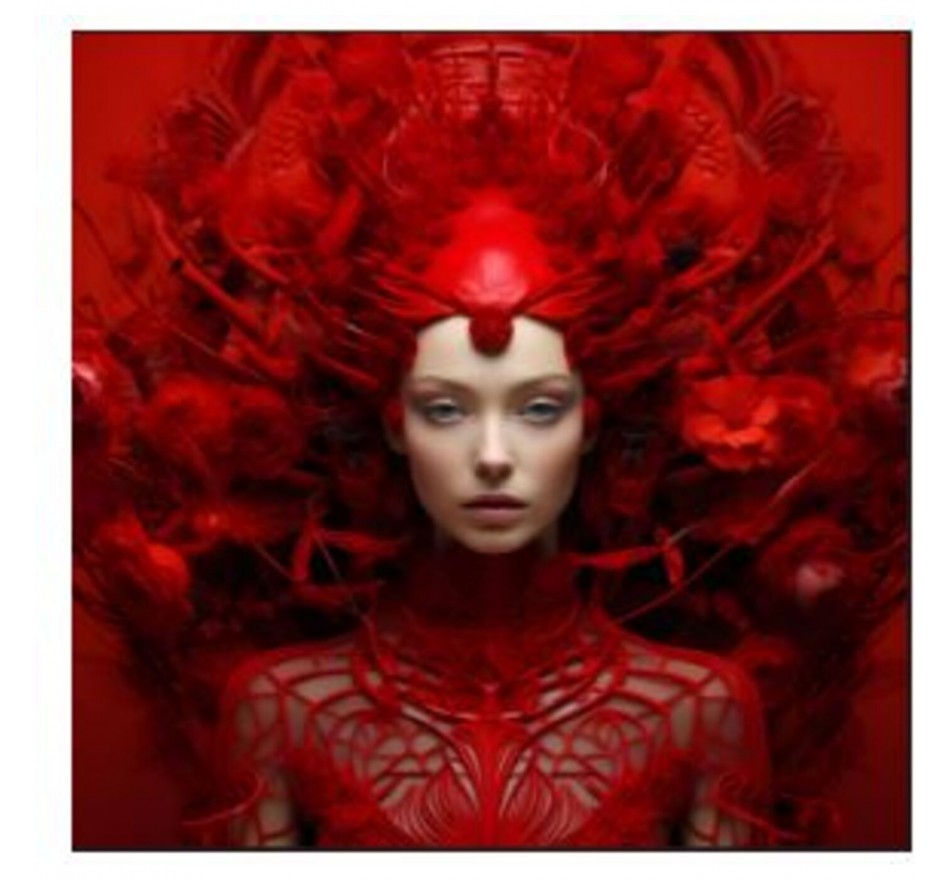 Tableau en verre muse rouge 120x120cm Kare Design Tableau en verre muse rouge 120x120cm Kare Design