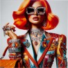 Glass Picture woman jewelry 100x100cm Kare Design