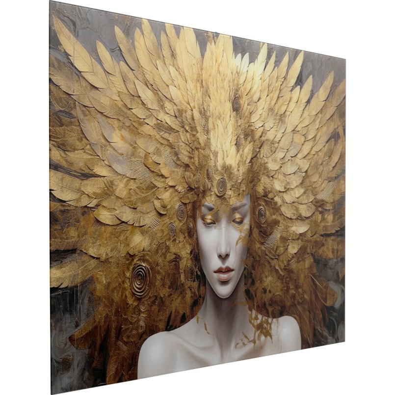 Tableau en verre femme céleste dorée - Kare Design