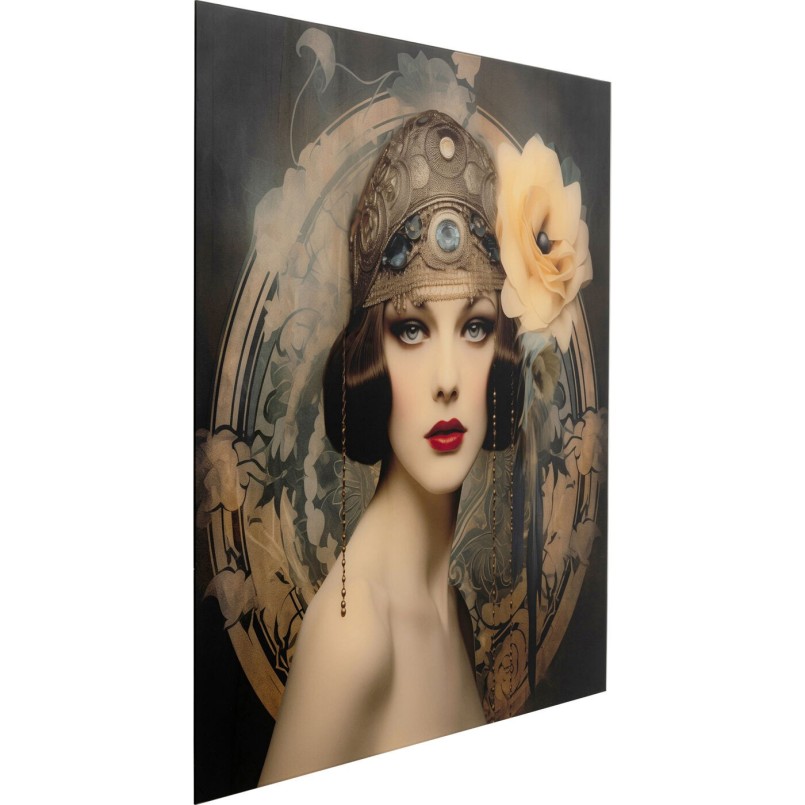 Tableau en verre femme rétro - Kare Design
