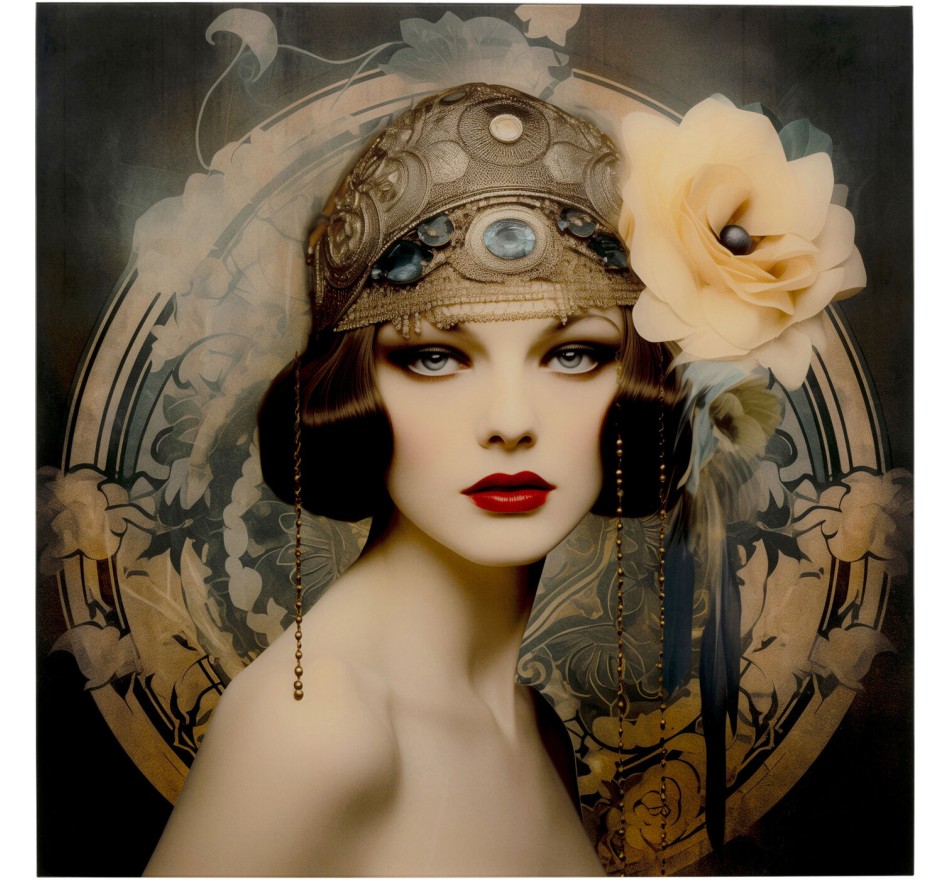 Tableau en verre femme art 100x100cm Kare Design Tableau en verre femme art 100x100cm Kare Design