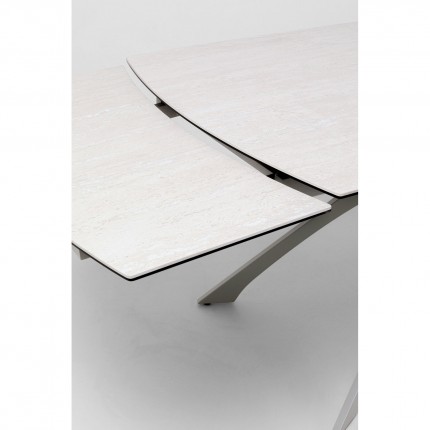 Table à rallonges Lana 260x90cm beige Kare Design